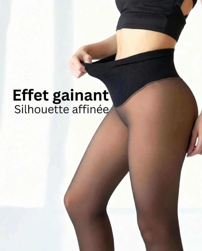 Ceinture haute gainante du collant polaire
